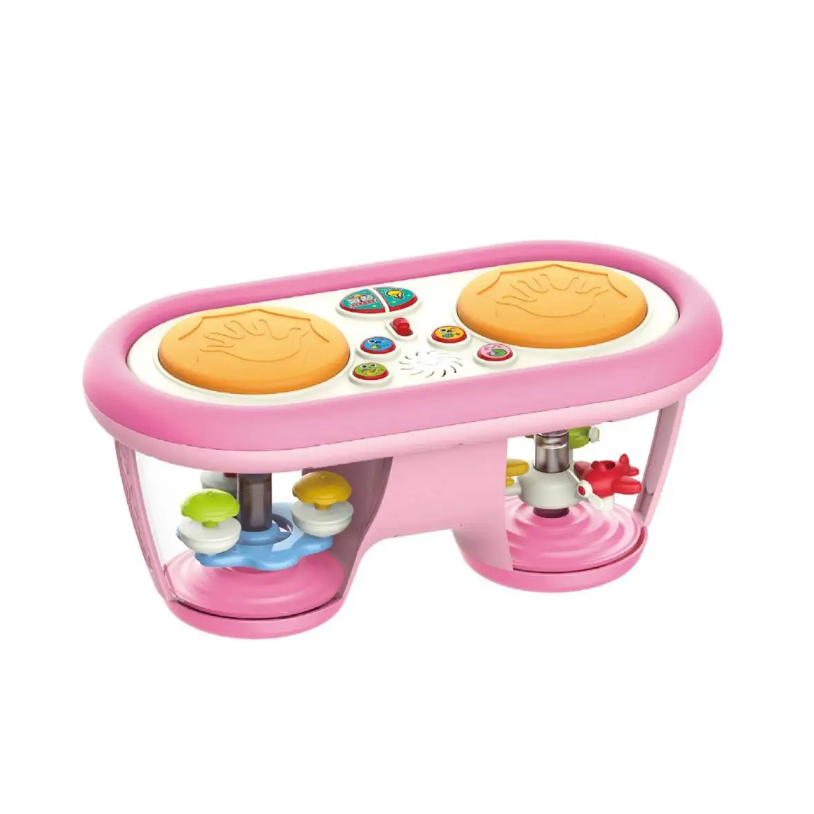 (rosa) Juguete Musical Multifuncional Para Niños, Con Linterna Y Efectos De Sonido.
