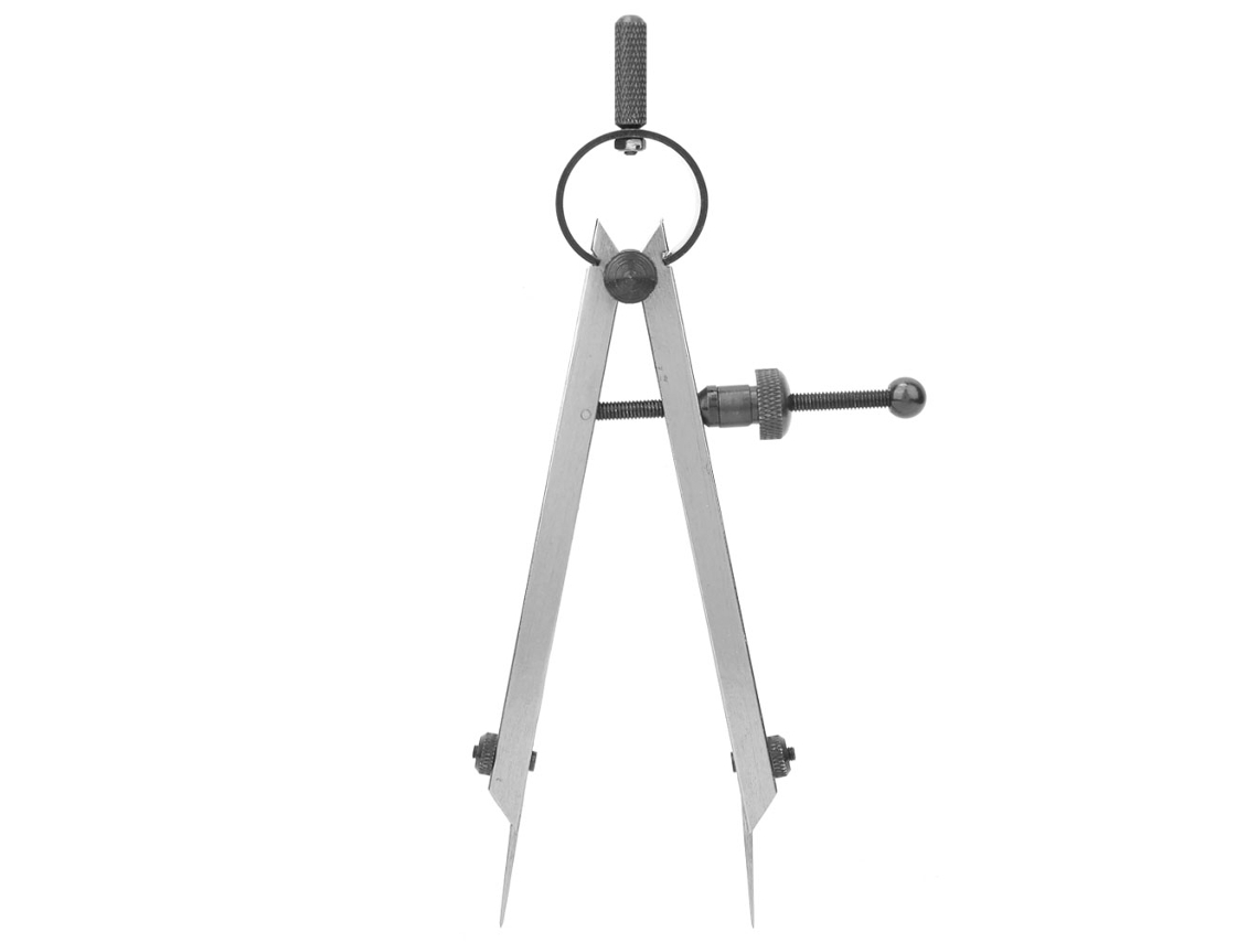 Compás De Espaciado De Acero Al Carbono De Doble Aguja Para Trabajos En Cuero, 100 Mm