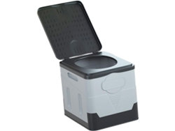 Inodoro portátil plegable de viaje, de polipropileno, negro y gris, plegable, para coche y uso en exteriores.