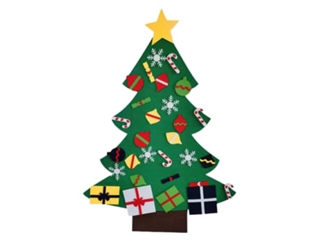 Árbol de Navidad de fieltro - para niños, adornos para árboles de Navidad para colgar en la pared, estilo 3