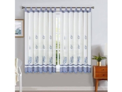 Cortinas de Cocina con Estampado Bordado - Individual