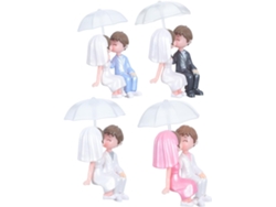 Juego 4 Figuras Valentín 5 2 Pvc Pareja Romántica Decoración Inspiradora Ambiente Afectuoso Hogar Biblioteca