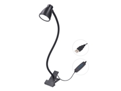 Yncm2026-lámpara De Escritorio Clip 5w 24leds 10 Brillos Ajustables 3 Temperaturas Usb Flexible Gooseneck Para Dormitorio Oficina