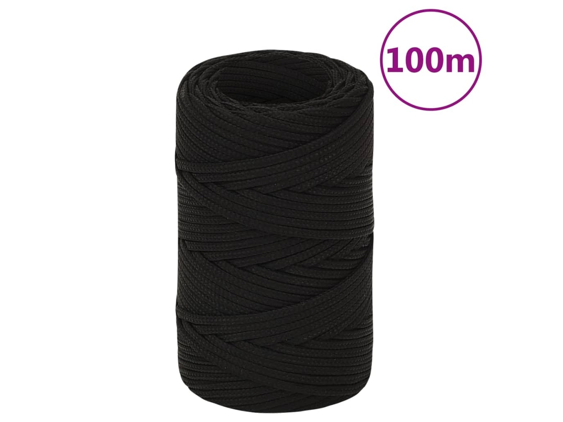 Cuerda VIDAXL Negro Poliéster