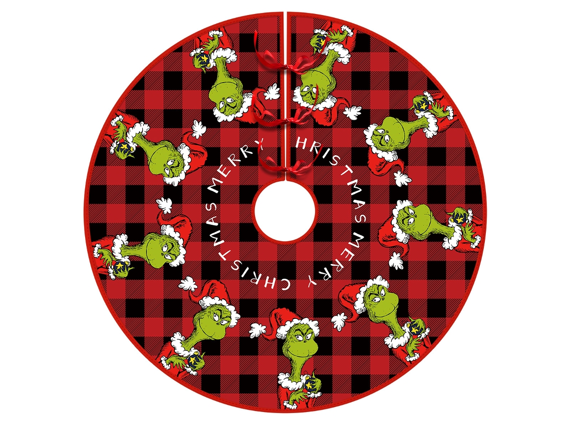 Falda para árbol de Navidad de 112 cm – Decoración para fiestas con collar de árbol de estilo rústico y acabado liso (Estilo B)