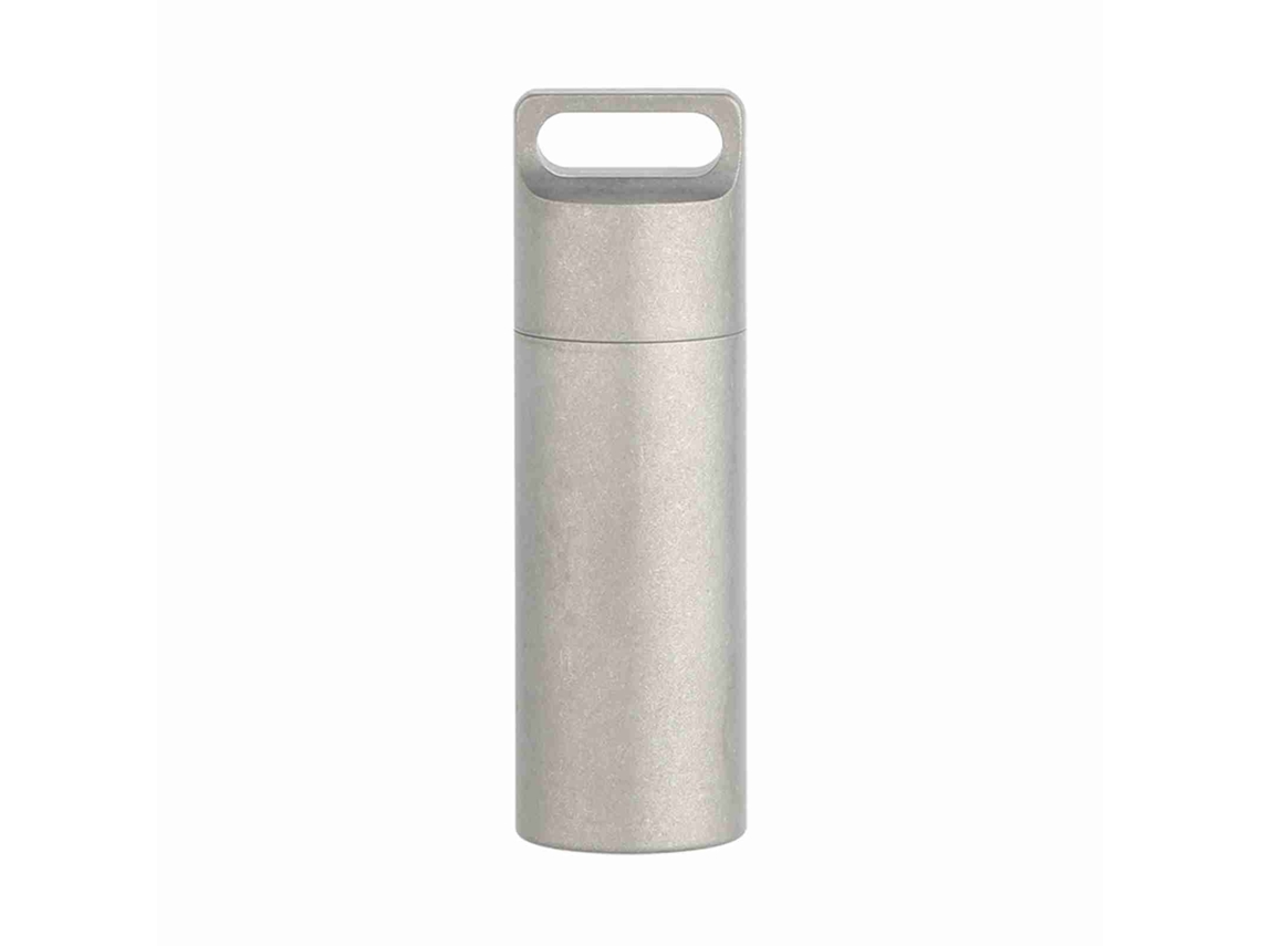 Estuche Pequeño De Titanio Impermeable Para Pastillas, Ideal Para Viajes, Acampadas, Senderismo Y Como Estuche Portátil.