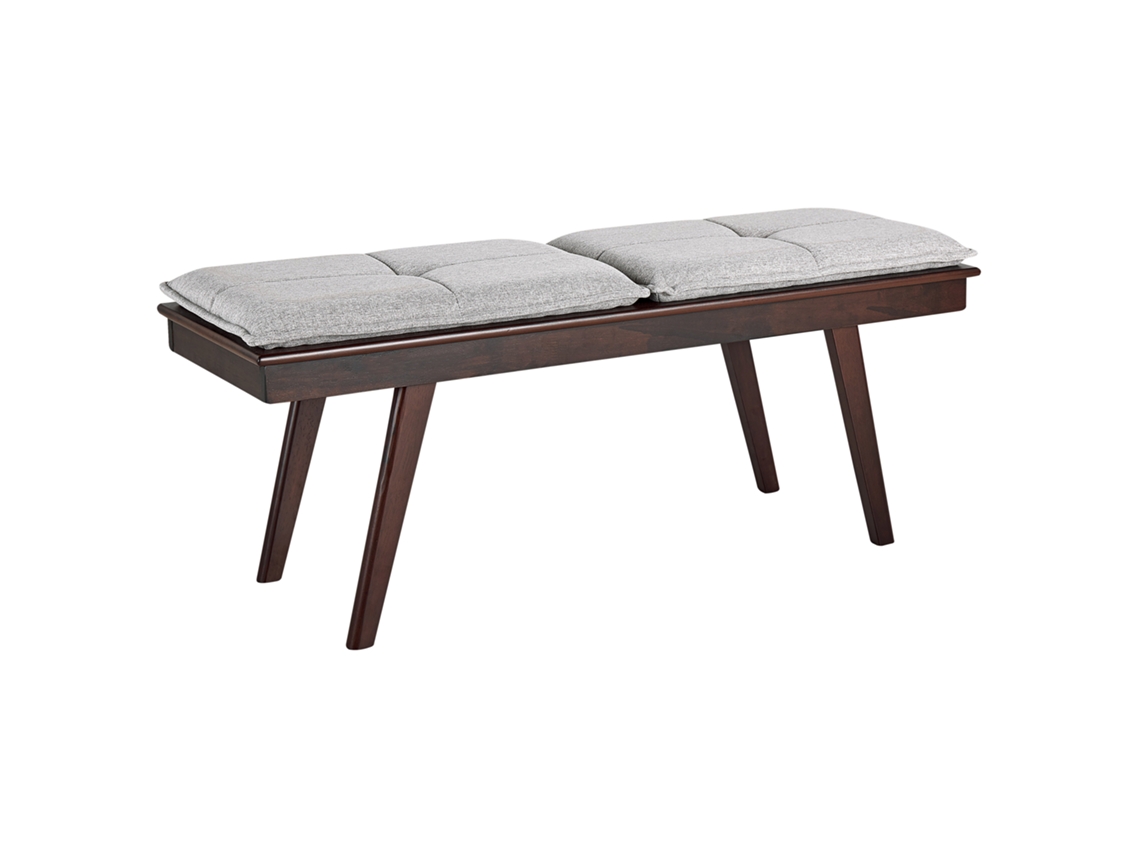 Banco con cojín BELIANI Exton de MDF Madera oscura 116x37x44