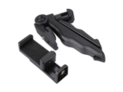 Soporte De Teléfono De Aleación De Aluminio Abs, Clip Giratorio, Soporte De Trípode, Negro