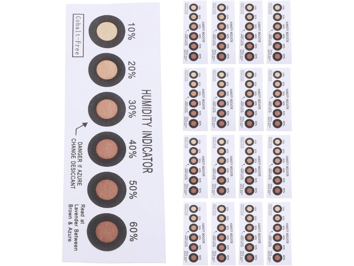 Tarjetas Indicadoras De Humedad De Alta Precisión Inoomp Con Control Visual, De Papel, 24 Unidades, Para Embalaje De