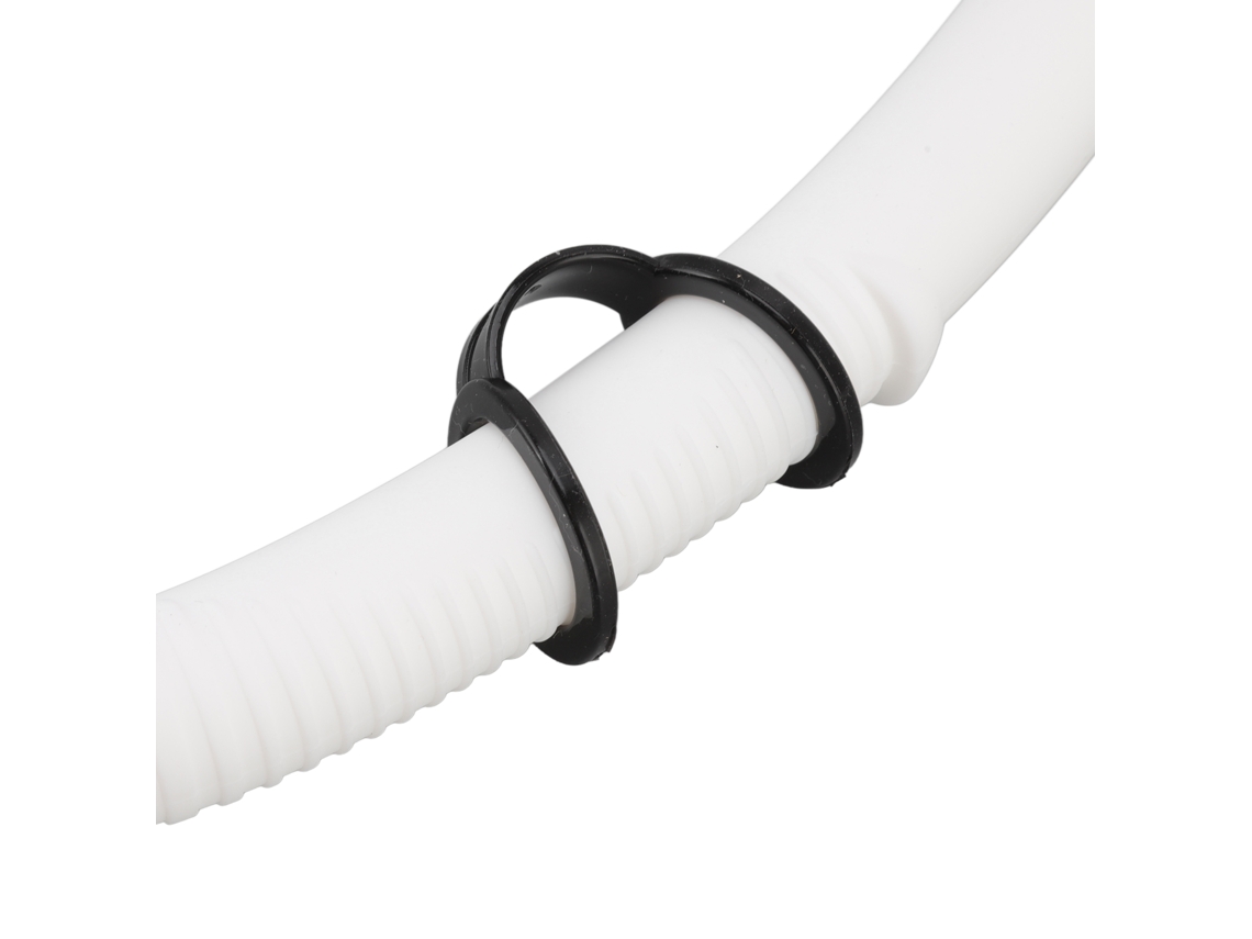 Tubo de buceo plegable, silicona blanca