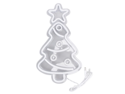 Letrero De Neón Led Con Forma Árbol Navidad, Decoración Pared Para La Habitación Los Niños Y Fiestas