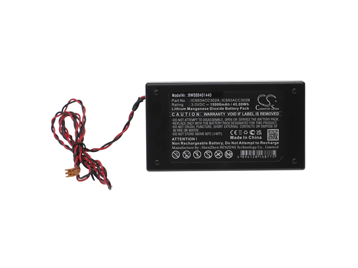 Batería de litio para GE Fanuc IC693ACC302A (15000 mAh)