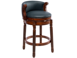 Taburetes de bar de madera, silla giratoria de 360 grados con respaldo, taburetes para el hogar, cocina, comedor y bar.