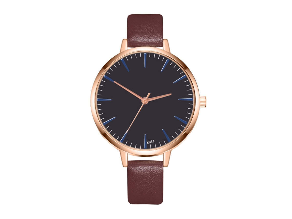 Reloj De Piel Para Mujer Zhoulifa, Marca De Cuarzo, A La Moda Para Mujer (marrón)