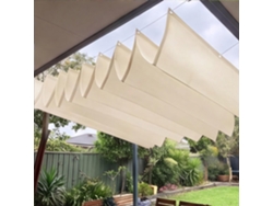 Toldo De Sombra Retráctil Ondulado Resistente Pes , Impermeable