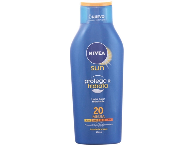 Leche Solar NIVEA Protect & Moisture SPF 20 (400 ml)