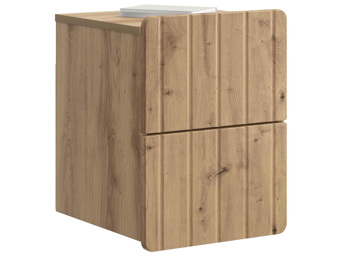 Maison Exclusive - Mesita De Noche De Pared Con Cajón 2 Pcs Roble Artesanal