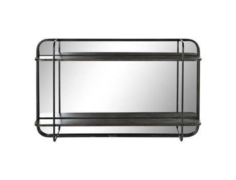 Espejo de pared DKD Home Decor Negro Metal (80 x 12 x 50 cm)