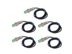 Veloriskku-5 Peças Sensor Indutivo De Proximidade 8mm Distância 2 Cabos Nc 90-250vac M18x1