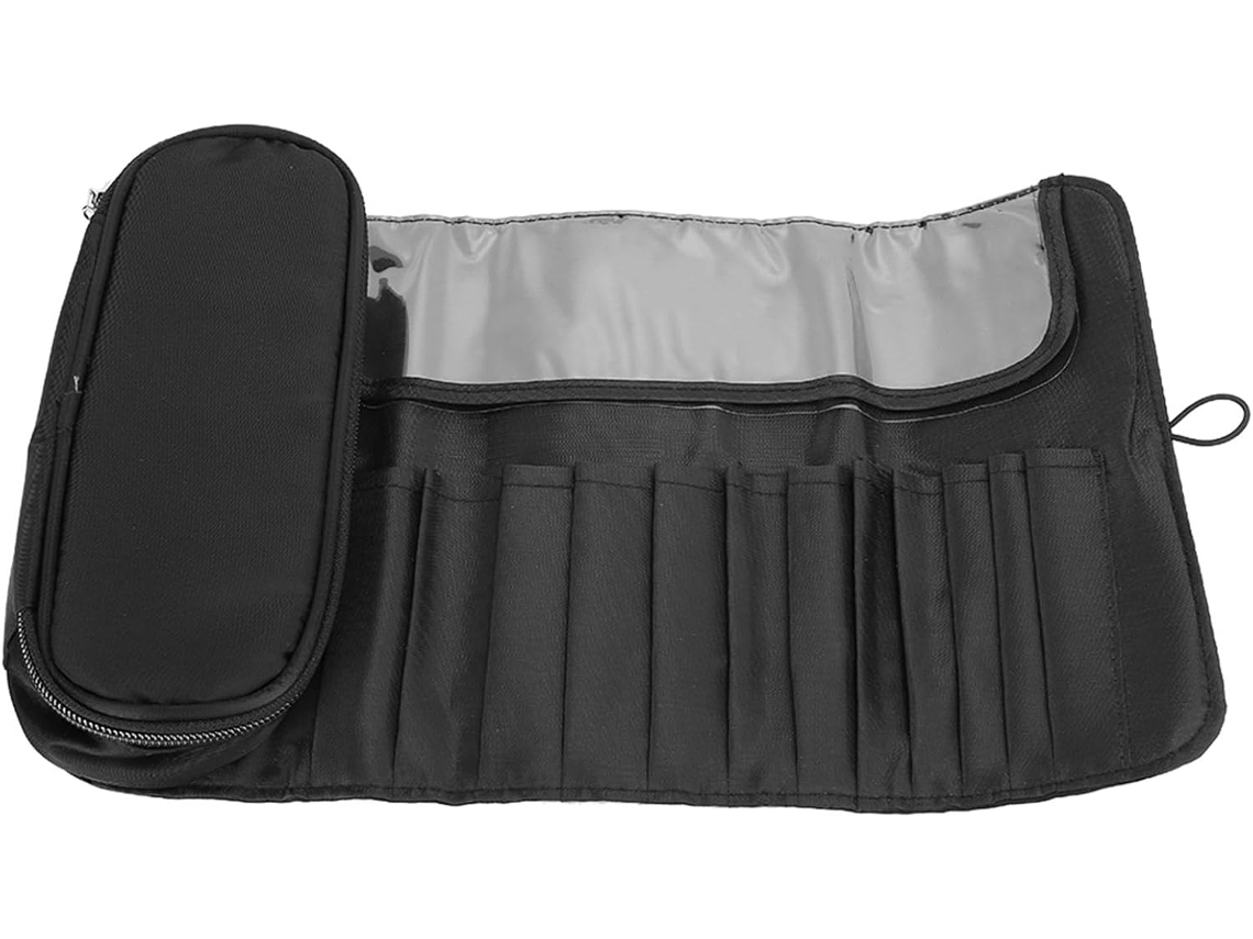 Bolsa Organizadora De Brochas De Maquillaje, Almacenamiento Portátil De Cosméticos Con Diseño Y Lámina
