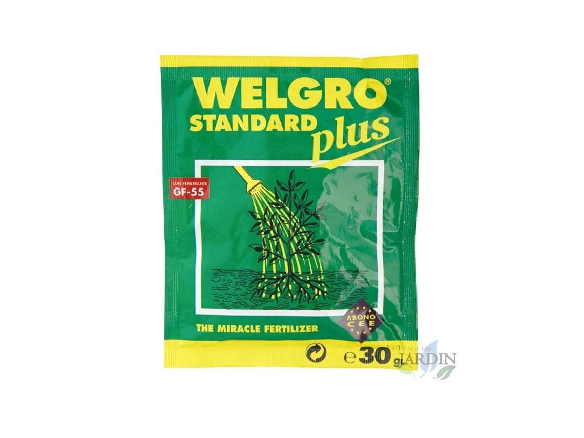 Fertilizante Welgro Standard Plus 30 Gr. Recomendado para Todas Las Aplicaciones SUINGA