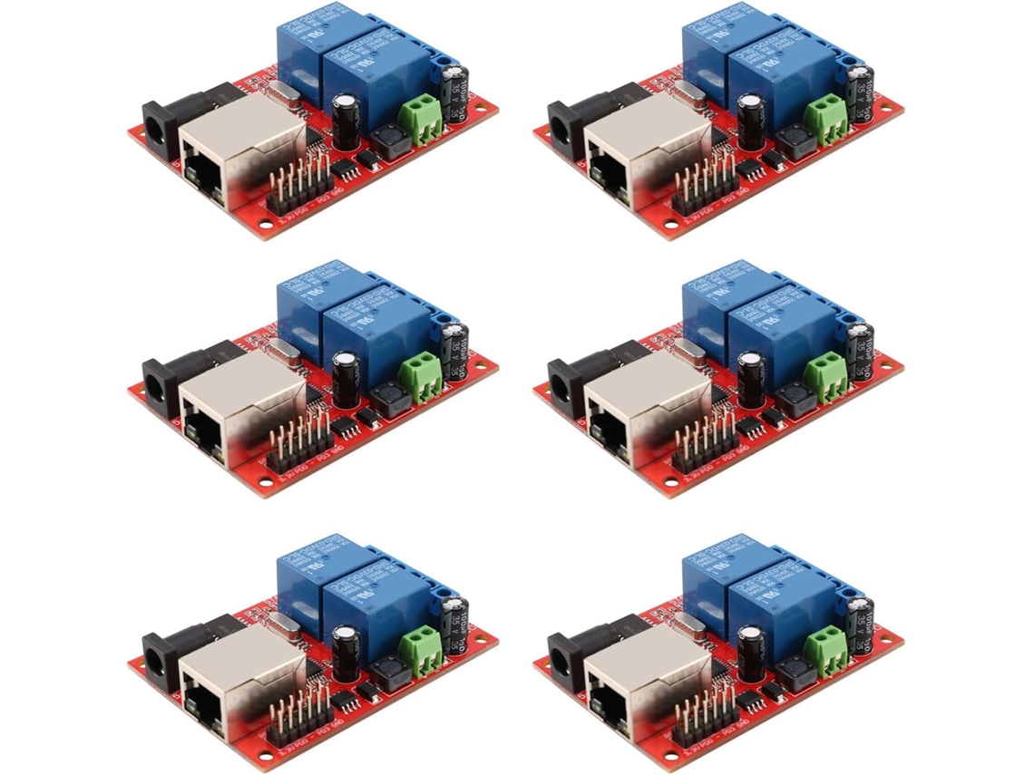 6 Conmutadores Lan Con Retardo, Tarjeta De Relé Ethernet Bidireccional, Controlador/módulo Udp Para Servidor Web