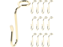 Juego 36 Extensiones Perchas Metal Dorado Ganchos Apilables Multifuncionales Armario Organizador Ahorra