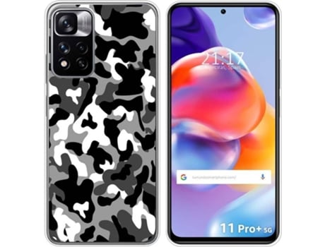 Carcasa para Xiaomi Redmi Note 11 Pro+ Plus 5G TUMUNDOSMARTPHONE Dibujos Snow Camuflaje Multicolor
