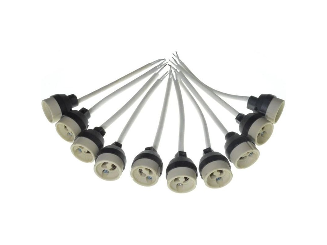 Base de bomba GU10 para iluminación empotrada y focos LED con cable de silicona VDE CE de 20 cm