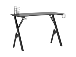 Escritorio para juegos MAISON EXCLUSIVE con patas en forma de Y, negro (110 x 60 x 75 cm)