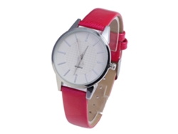 Reloj De Pulsera De Aleación Para Mujer Zhoulianfa Con Correa De Piel Sintética Rosa Oscuro.