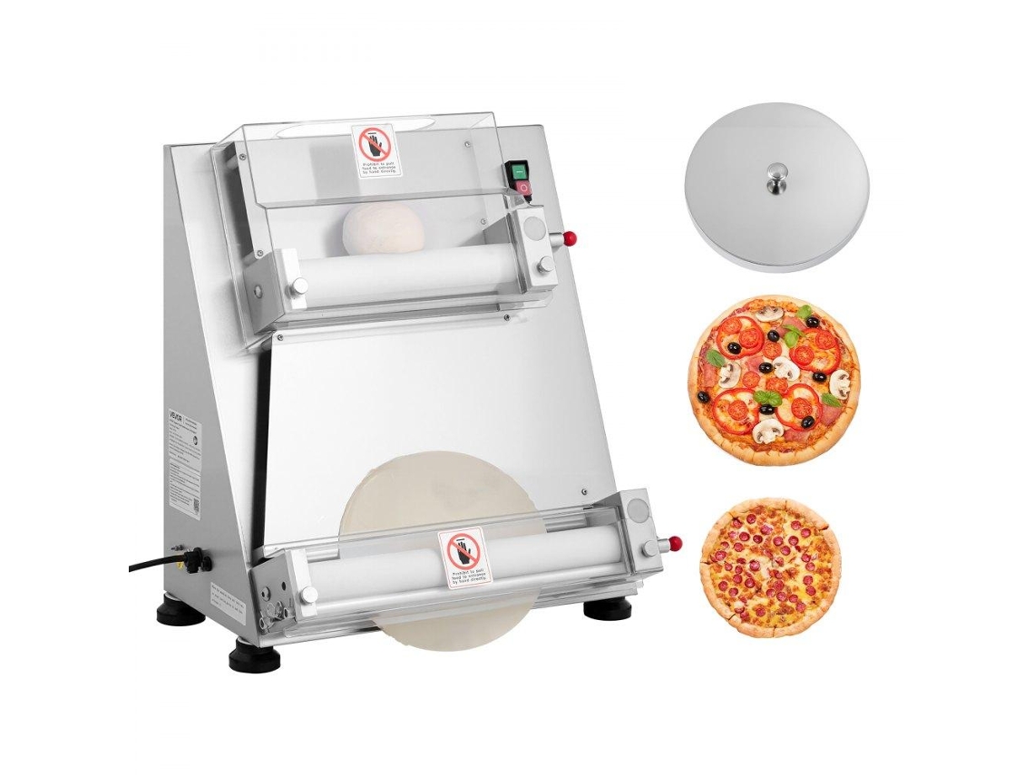 Prensa Eléctrica para Masa de Pizza Hasta 40 cm con Rodillos Dobles Tekmaquinas