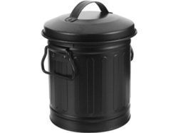 Papelera Pequeña De Metal Negro Para Oficina, Multifuncional, Práctica Para Papel.