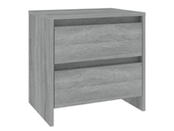 Mesita de noche de aglomerado gris Sonoma MAISON EXCLUSIVE (45 x 34,5 x 44,5 cm)