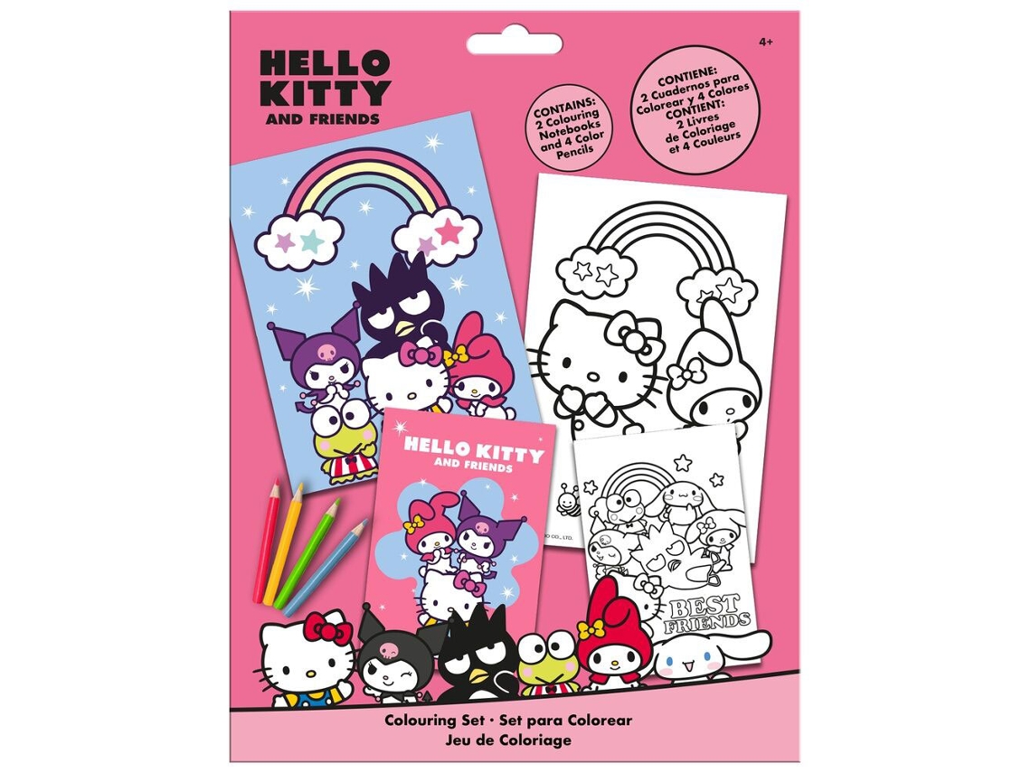Conjunto Para Colorir Com Notebook Hello Kitty And Friends Hk50189