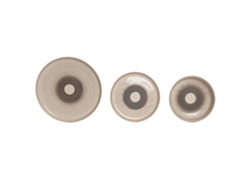 Set 18 Vajilla Gres Relieve Beige 27x27x2,8cm