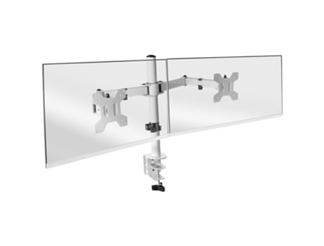 Soporte de Monitor Dual de Brazo para Pantallas Hasta 27” MARS GAMING MARM2 Compatible con VESA75 y VESA100 - Blanco
