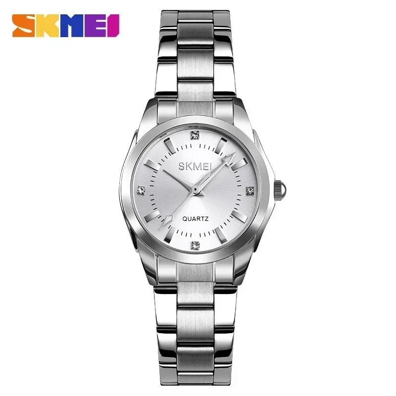 Reloj De Pulsera Delgado Para Mujer (plateado), Reloj De Cuarzo Elegante Y Sencillo