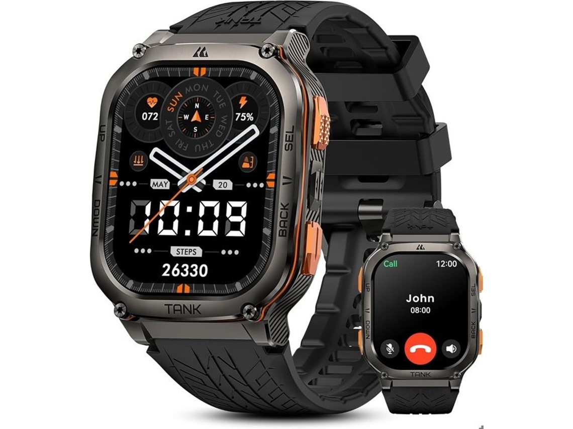 Tank M3 Ultra Negro Reloj Inteligente Con Pantalla Amoled De 1,96 Pulgadas Kospet