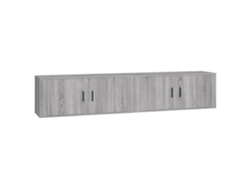 Estantería/Muebles de TV de Pared 2 Pzs 100X34,5X40 Cm Gris Sonoma