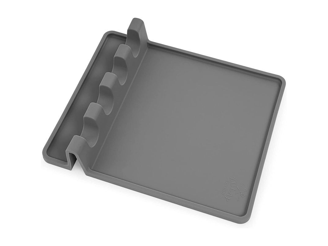 Soporte Para Utensilios De Silicona Con Base Antigoteo, Resistente Al Calor Y Libre De Bpa.