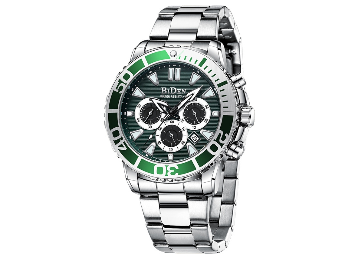 (verde) Elegante Reloj De Negocios Para Hombre De 6 Manecillas, Reloj Deportivo De Cuarzo Para Estudiantes Y Jóvenes.
