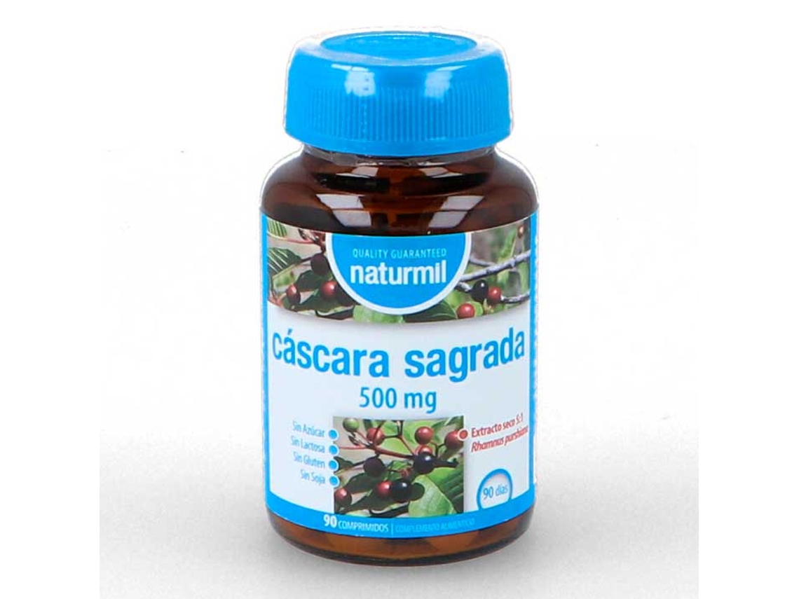 Complemento Alimentar NATURMIL Cascara Sagrada 500 Mg 90 Comprimidos