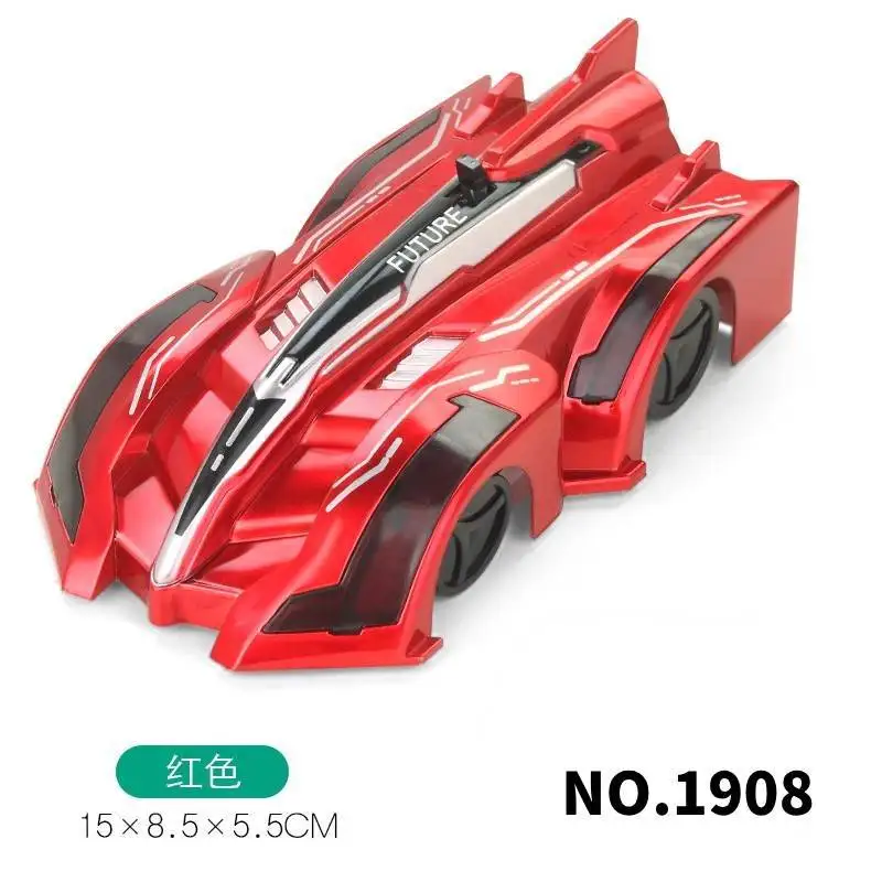 (N.° 1908, rojo) Coche de escalada con control remoto, juguete electrónico giratorio, regalo de cumpleaños para niños
