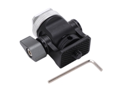Soporte Para Monitor De Campo Con Rotación 360° Clavija Hot Shoe Tornillo 1/4in Montaje Universal Cámara Plata
