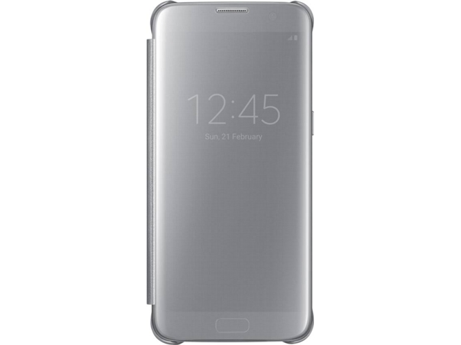 Funda SAMSUNG Galaxy S7 Edge Clear View Plateado
