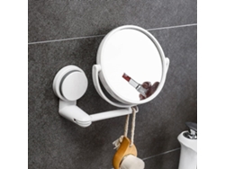 Rebe-espejo De Baño Con Ventosa Espejo De Maquillaje Doble Lado Ajustable 360 Grados Pared Y Mesa Con Gancho
