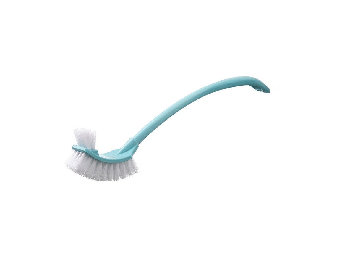 Cepillo para inodoro Baok con mango largo, multiusos, limpieza profunda, diseño de plástico curvado para la limpieza del baño.
