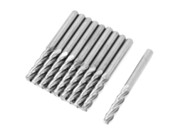 10 Piezas De Fresa Espiral De Carburo De 4 Filos Para Cnc Con Vástago De 3,175 Mm Y Hoja De 17 Mm Para Madera.