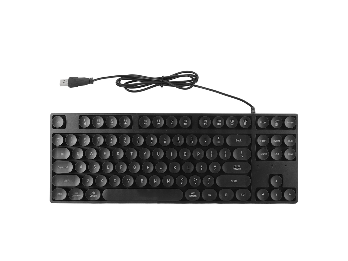 Teclado Gamer Mecânico Com Fio Usb 87 Teclas Retroiluminado Colorido Ergonômico Para Pc Laptop